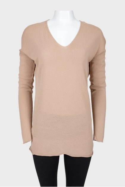Straight cut pullover with dropped sleeves