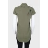 Embroidery and short sleeves shirt, with the tag