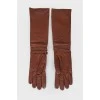 Long leather gloves