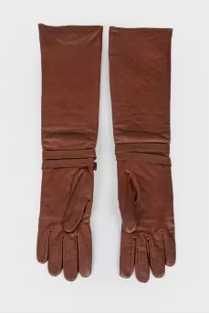 Long leather gloves