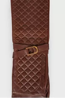 Long leather gloves