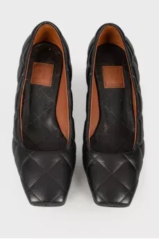 Quilted square toe shoes