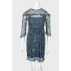 Blue beading dress