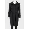 Pintucked fitted coat