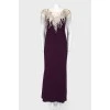 Evening dress with rhinestones