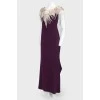 Evening dress with rhinestones