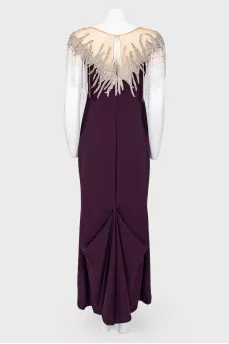 Evening dress with rhinestones