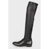 Low -heeled leather boots