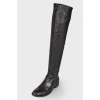 Low -heeled leather boots