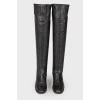 Low -heeled leather boots