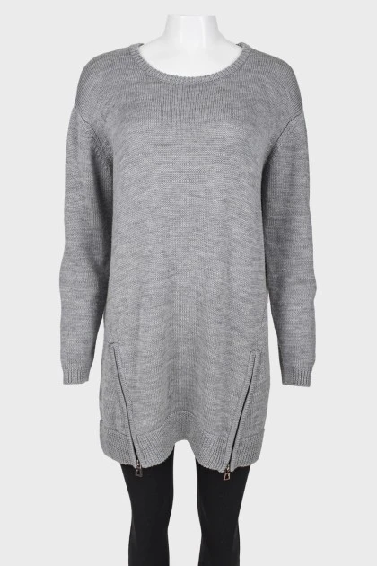 Long zipper sweater