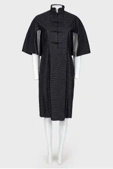 Toggle animal print dress