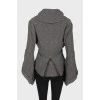 Black and white jacked with flared sleeves