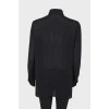 Translucent blouse with pleated details