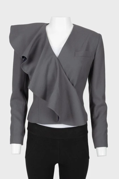 Wool flounces jacket