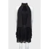 Dress with pleated inserts