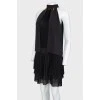 Dress with pleated inserts