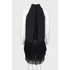 Dress with pleated inserts