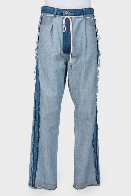 Jeans with the effect & quot; inside out & quot;