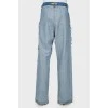 Jeans with the effect & quot; inside out & quot;