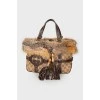 Bag Fox Fur Trim Bag