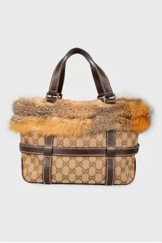 Bag Fox Fur Trim Bag