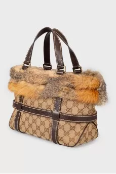 Bag Fox Fur Trim Bag