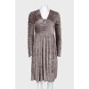 Ruched velour dress