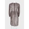 Ruched velour dress