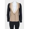 Jacket with leather lapels