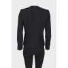 Jacket with leather lapels