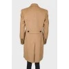 Straight fit wool coat