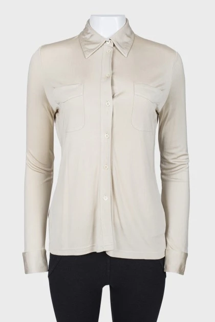 Silk white shirt
