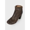 Ankle boots with patent heel