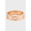 Love ring with diamonds