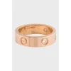 Love ring with diamonds
