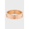 Love ring with diamonds