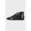 Leather loafers with rhinestones