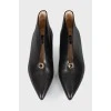 Leather loafers with rhinestones