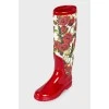 Rubber boots with print