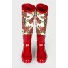 Rubber boots with print