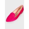 Suede pink ballet shoes