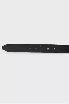 Belt with brand logo buckle