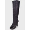 High leather boots
