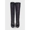 High leather boots