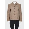 Checked wool jacket