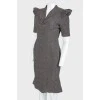 Tweed dress with ruffles