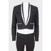 Cropped jacket with white lapels