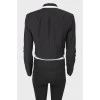 Cropped jacket with white lapels