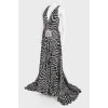 Evening dress with train